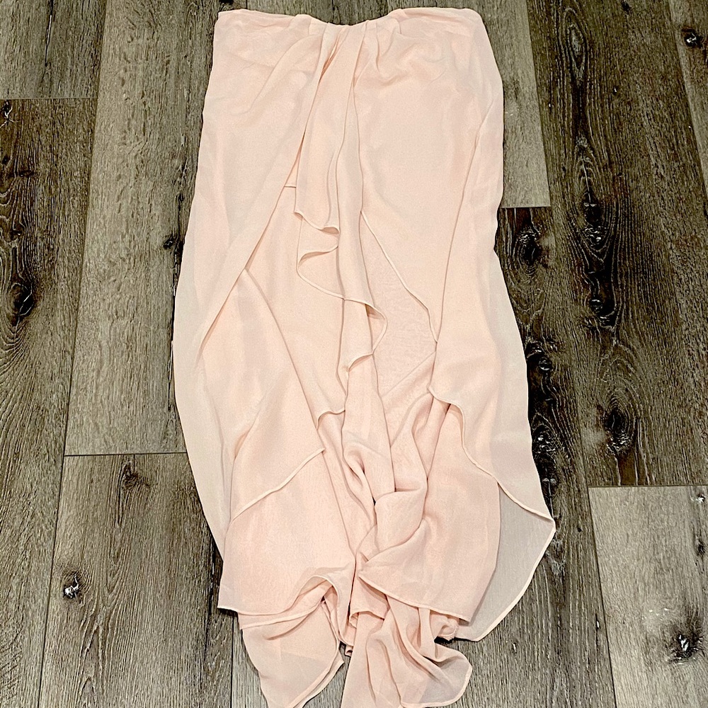 Blush pink strapless dress